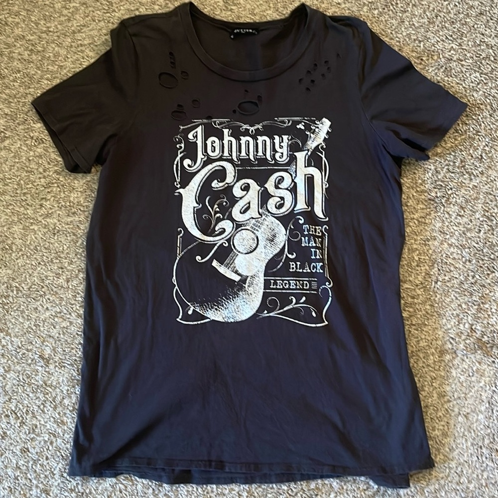 Black Distressed Graphic Tee